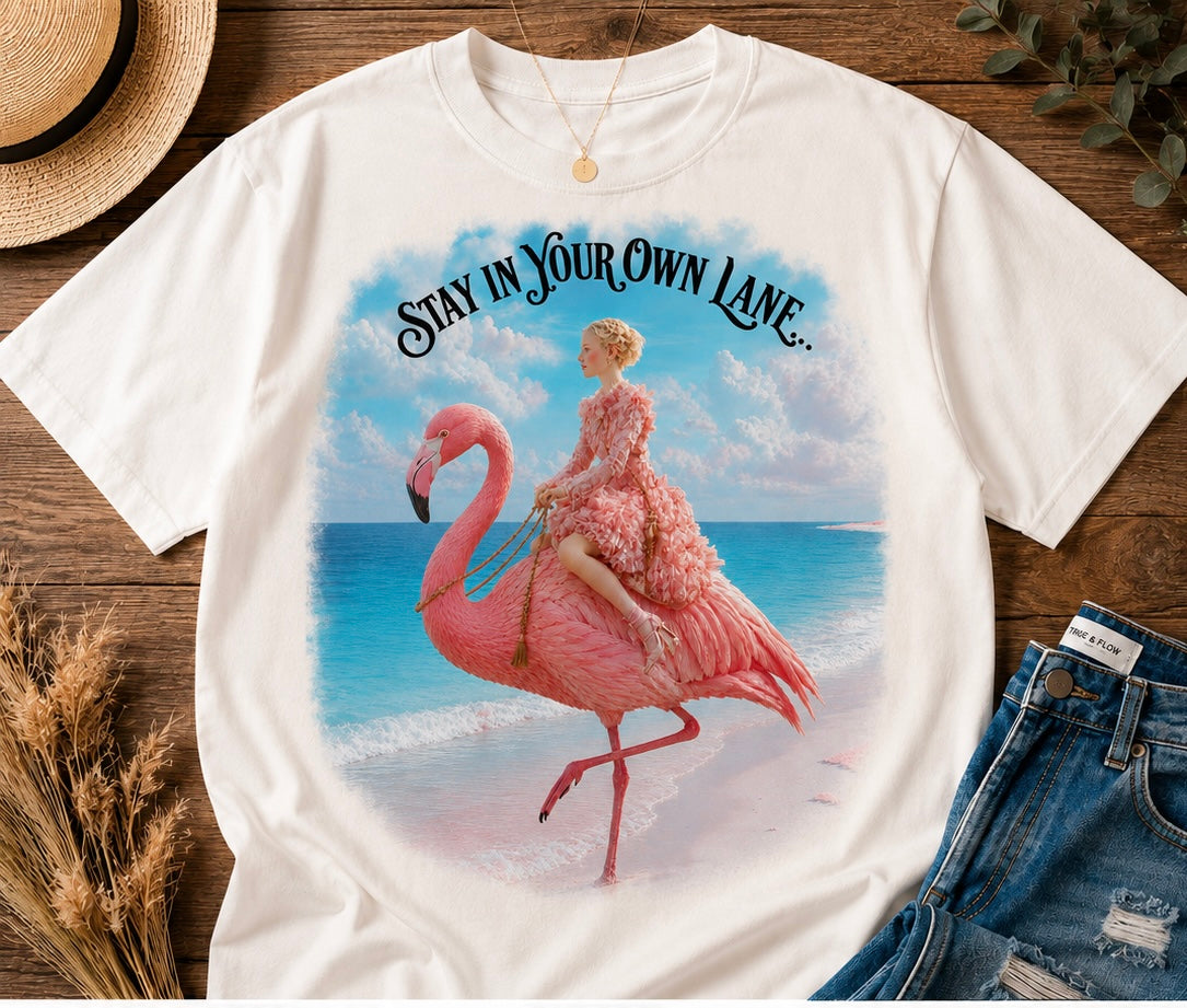 Stay in your own lane - Flamingo Tee